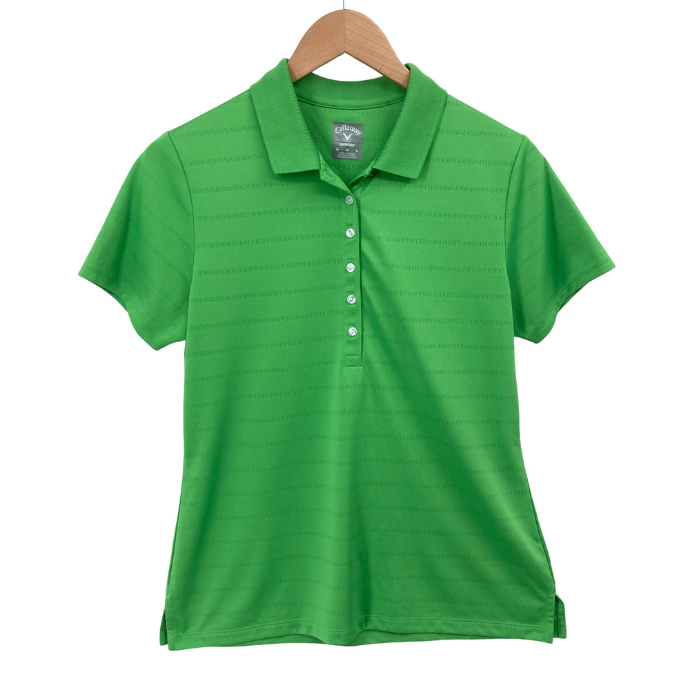 Callaway Green Polo Shirt Opti-Dri Moisture Wicking Golf Performance Medium